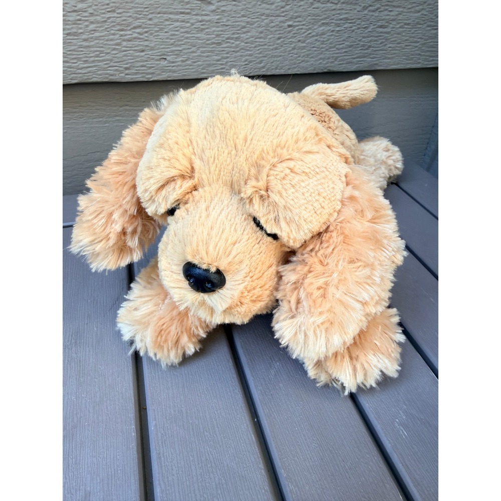 Aurora World Plush Puppy Dog Golden Tan Floppy Stuffed Animal 10 Inch 222190 -BE